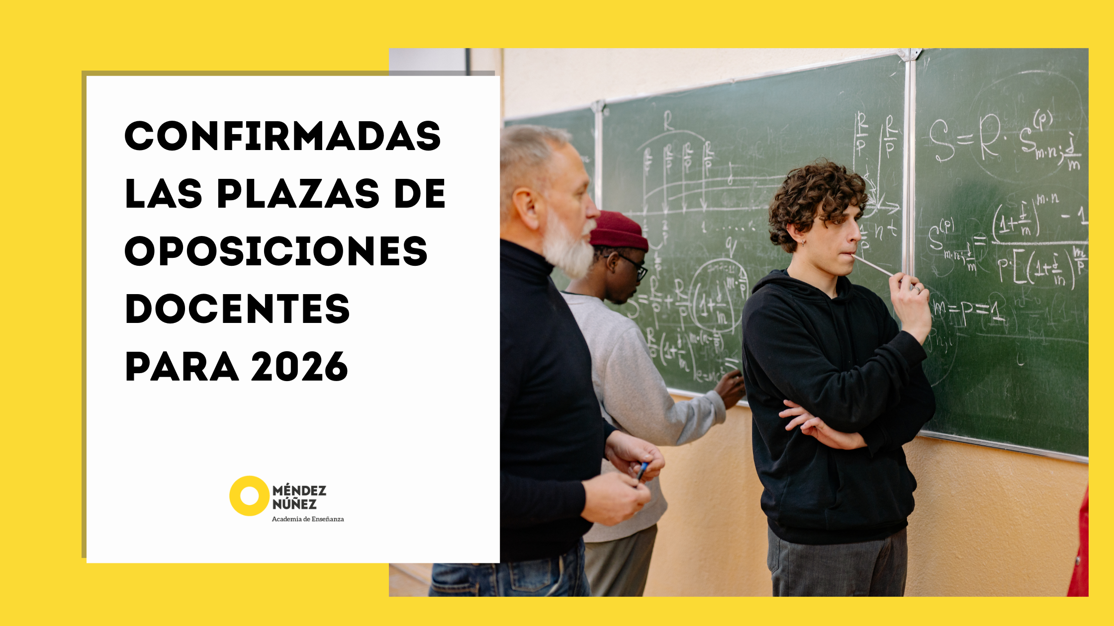 noticia web Confirmadas las plazas de oposiciones docentes para 2026